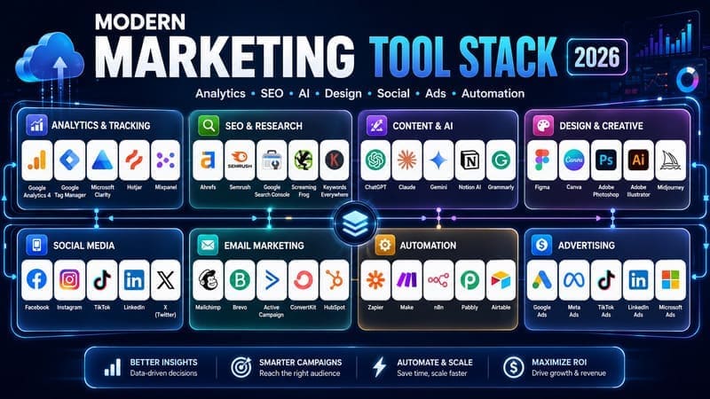 Digital Marketing Tool Stack 2026