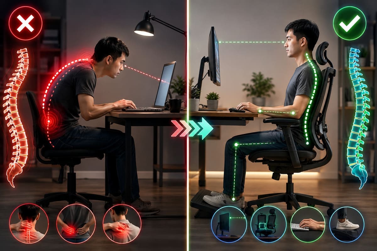 Tư Thế Ngồi Đúng Khi Làm Việc Máy Tính: Tránh Đau Lưng 2026